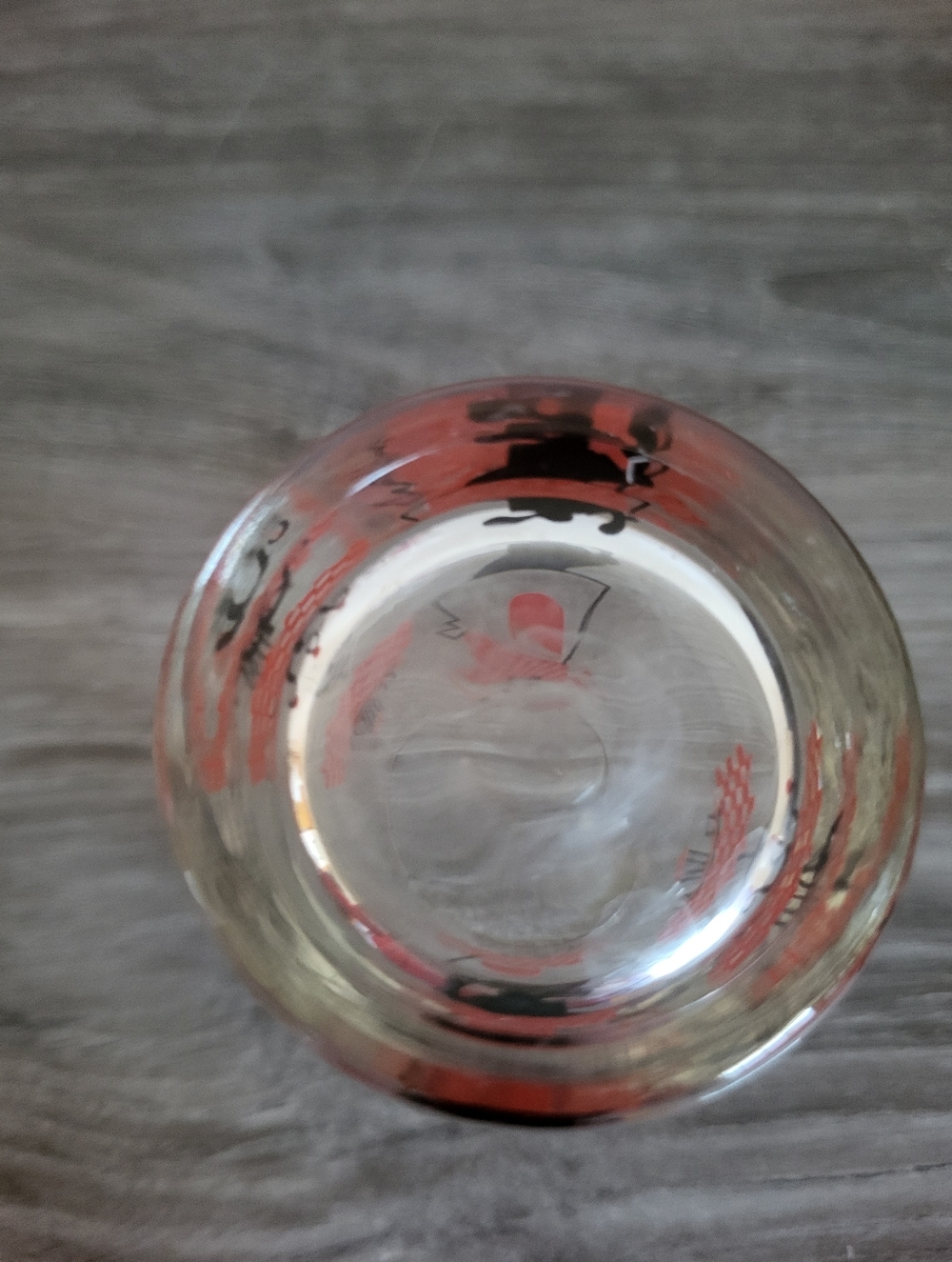 Vintage Hazel Atlas Enameled Double Shot Glasses Set Of 4 MCM - Picture 6 of 8